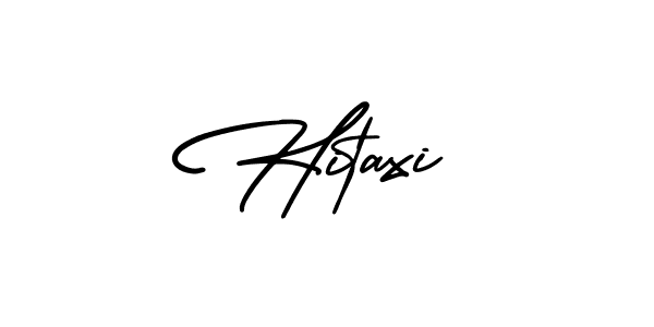 Make a beautiful signature design for name Hitaxi. With this signature (AmerikaSignatureDemo-Regular) style, you can create a handwritten signature for free. Hitaxi signature style 3 images and pictures png