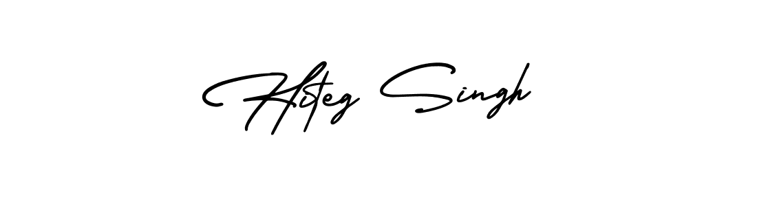 How to Draw Hiteg Singh signature style? AmerikaSignatureDemo-Regular is a latest design signature styles for name Hiteg Singh. Hiteg Singh signature style 3 images and pictures png