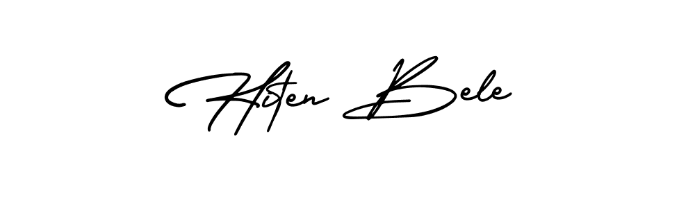 Make a beautiful signature design for name Hiten Bele. With this signature (AmerikaSignatureDemo-Regular) style, you can create a handwritten signature for free. Hiten Bele signature style 3 images and pictures png