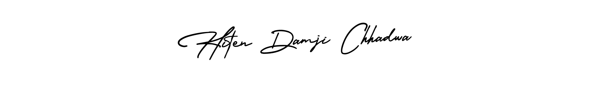This is the best signature style for the Hiten Damji Chhadwa name. Also you like these signature font (AmerikaSignatureDemo-Regular). Mix name signature. Hiten Damji Chhadwa signature style 3 images and pictures png
