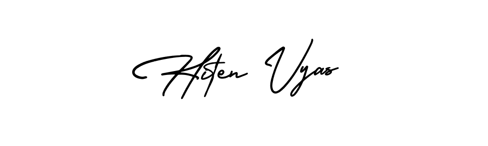 Use a signature maker to create a handwritten signature online. With this signature software, you can design (AmerikaSignatureDemo-Regular) your own signature for name Hiten Vyas. Hiten Vyas signature style 3 images and pictures png