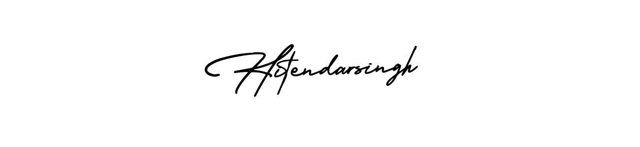 Hitendarsingh stylish signature style. Best Handwritten Sign (AmerikaSignatureDemo-Regular) for my name. Handwritten Signature Collection Ideas for my name Hitendarsingh. Hitendarsingh signature style 3 images and pictures png