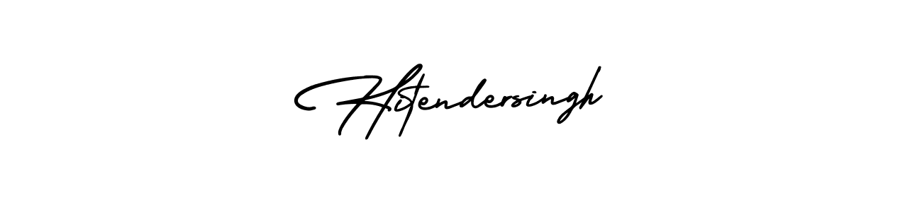 AmerikaSignatureDemo-Regular is a professional signature style that is perfect for those who want to add a touch of class to their signature. It is also a great choice for those who want to make their signature more unique. Get Hitendersingh name to fancy signature for free. Hitendersingh signature style 3 images and pictures png