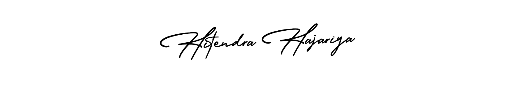 Use a signature maker to create a handwritten signature online. With this signature software, you can design (AmerikaSignatureDemo-Regular) your own signature for name Hitendra Hajariya. Hitendra Hajariya signature style 3 images and pictures png