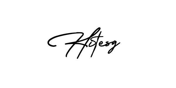 Design your own signature with our free online signature maker. With this signature software, you can create a handwritten (AmerikaSignatureDemo-Regular) signature for name Hitesg. Hitesg signature style 3 images and pictures png