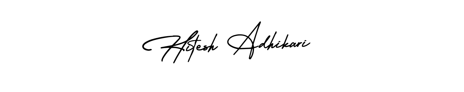 Make a beautiful signature design for name Hitesh Adhikari. Use this online signature maker to create a handwritten signature for free. Hitesh Adhikari signature style 3 images and pictures png