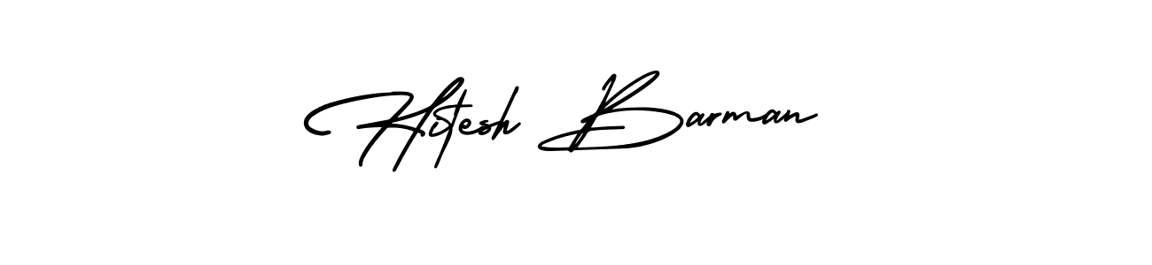 Create a beautiful signature design for name Hitesh Barman. With this signature (AmerikaSignatureDemo-Regular) fonts, you can make a handwritten signature for free. Hitesh Barman signature style 3 images and pictures png