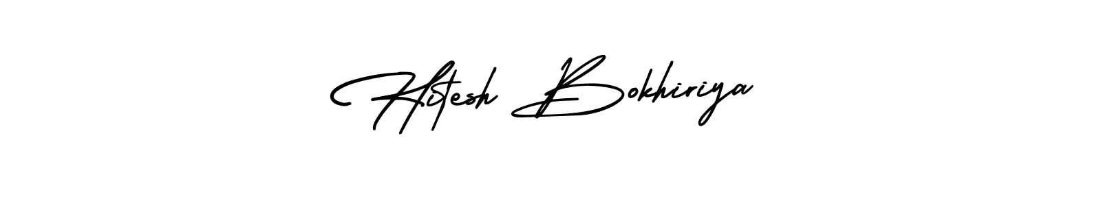 Use a signature maker to create a handwritten signature online. With this signature software, you can design (AmerikaSignatureDemo-Regular) your own signature for name Hitesh Bokhiriya. Hitesh Bokhiriya signature style 3 images and pictures png