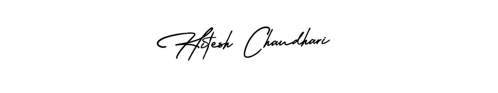 Make a short Hitesh Chaudhari signature style. Manage your documents anywhere anytime using AmerikaSignatureDemo-Regular. Create and add eSignatures, submit forms, share and send files easily. Hitesh Chaudhari signature style 3 images and pictures png