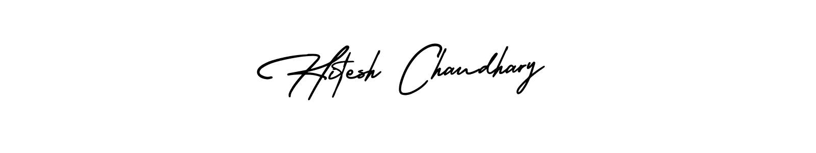 This is the best signature style for the Hitesh Chaudhary name. Also you like these signature font (AmerikaSignatureDemo-Regular). Mix name signature. Hitesh Chaudhary signature style 3 images and pictures png