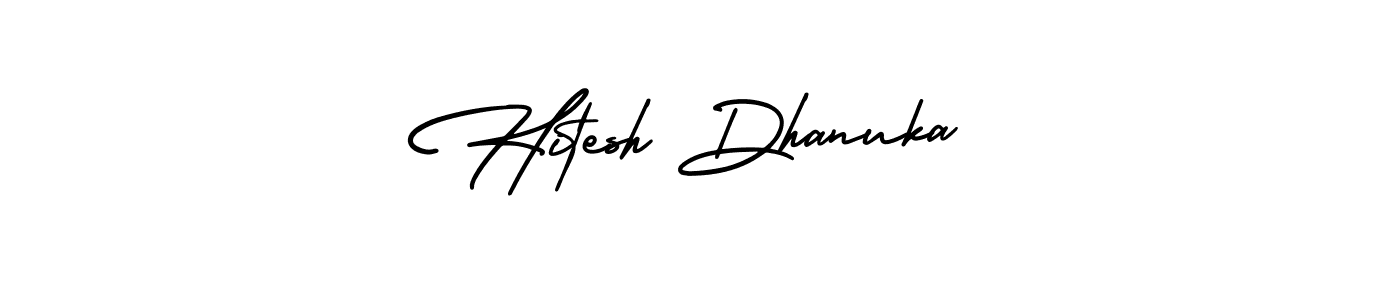 Also You can easily find your signature by using the search form. We will create Hitesh Dhanuka name handwritten signature images for you free of cost using AmerikaSignatureDemo-Regular sign style. Hitesh Dhanuka signature style 3 images and pictures png