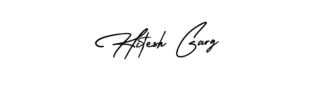 Make a beautiful signature design for name Hitesh Garg. With this signature (AmerikaSignatureDemo-Regular) style, you can create a handwritten signature for free. Hitesh Garg signature style 3 images and pictures png