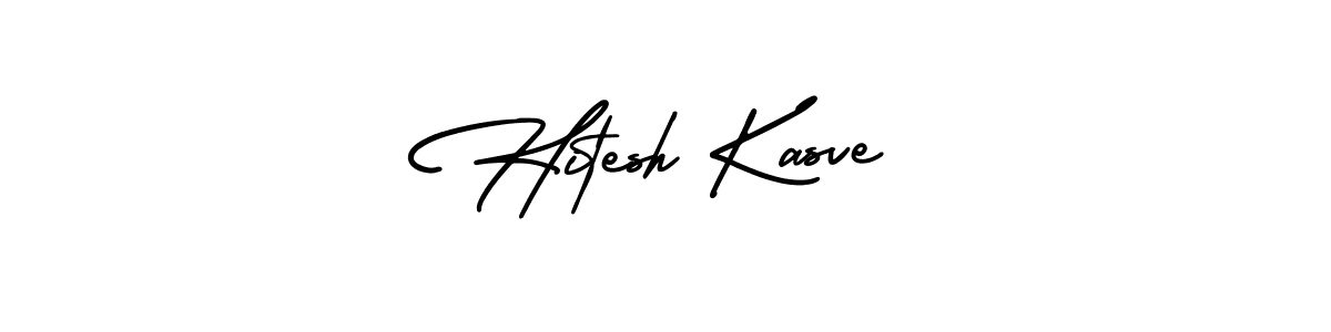 Make a beautiful signature design for name Hitesh Kasve. With this signature (AmerikaSignatureDemo-Regular) style, you can create a handwritten signature for free. Hitesh Kasve signature style 3 images and pictures png