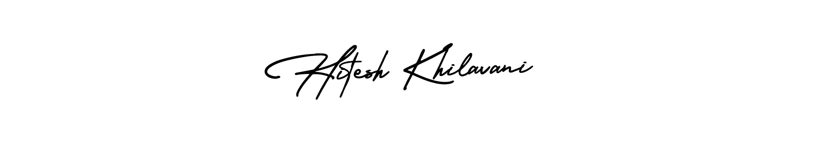 Make a beautiful signature design for name Hitesh Khilavani. With this signature (AmerikaSignatureDemo-Regular) style, you can create a handwritten signature for free. Hitesh Khilavani signature style 3 images and pictures png