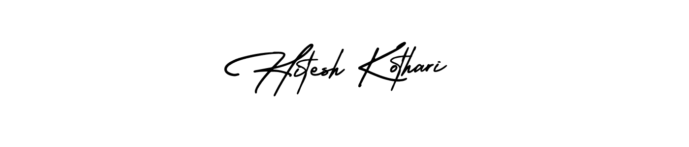 Use a signature maker to create a handwritten signature online. With this signature software, you can design (AmerikaSignatureDemo-Regular) your own signature for name Hitesh Kothari. Hitesh Kothari signature style 3 images and pictures png