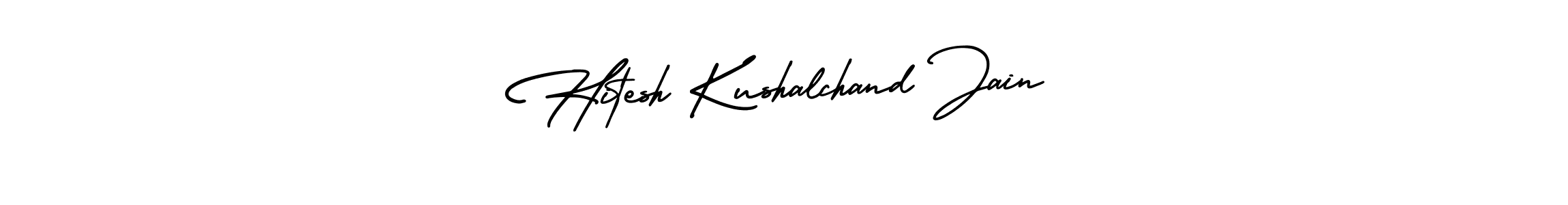 AmerikaSignatureDemo-Regular is a professional signature style that is perfect for those who want to add a touch of class to their signature. It is also a great choice for those who want to make their signature more unique. Get Hitesh Kushalchand Jain name to fancy signature for free. Hitesh Kushalchand Jain signature style 3 images and pictures png