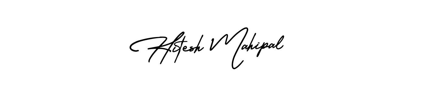 How to Draw Hitesh Mahipal signature style? AmerikaSignatureDemo-Regular is a latest design signature styles for name Hitesh Mahipal. Hitesh Mahipal signature style 3 images and pictures png