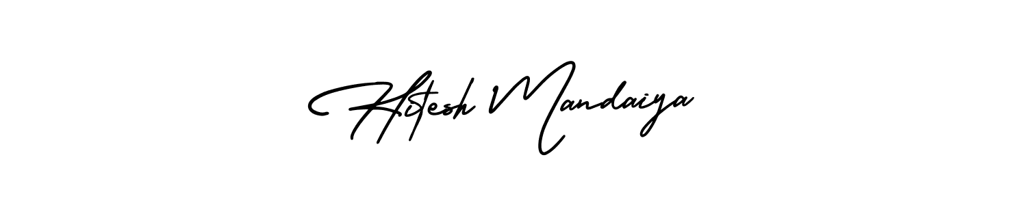 Best and Professional Signature Style for Hitesh Mandaiya. AmerikaSignatureDemo-Regular Best Signature Style Collection. Hitesh Mandaiya signature style 3 images and pictures png