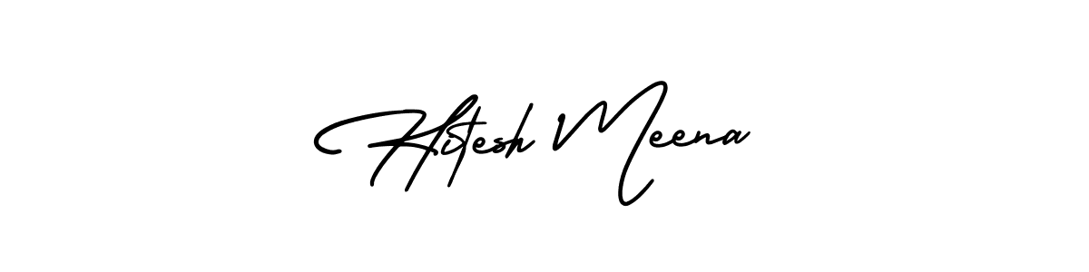 It looks lik you need a new signature style for name Hitesh Meena. Design unique handwritten (AmerikaSignatureDemo-Regular) signature with our free signature maker in just a few clicks. Hitesh Meena signature style 3 images and pictures png