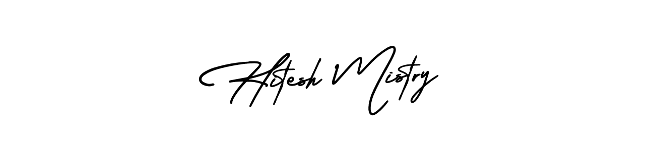 How to Draw Hitesh Mistry signature style? AmerikaSignatureDemo-Regular is a latest design signature styles for name Hitesh Mistry. Hitesh Mistry signature style 3 images and pictures png