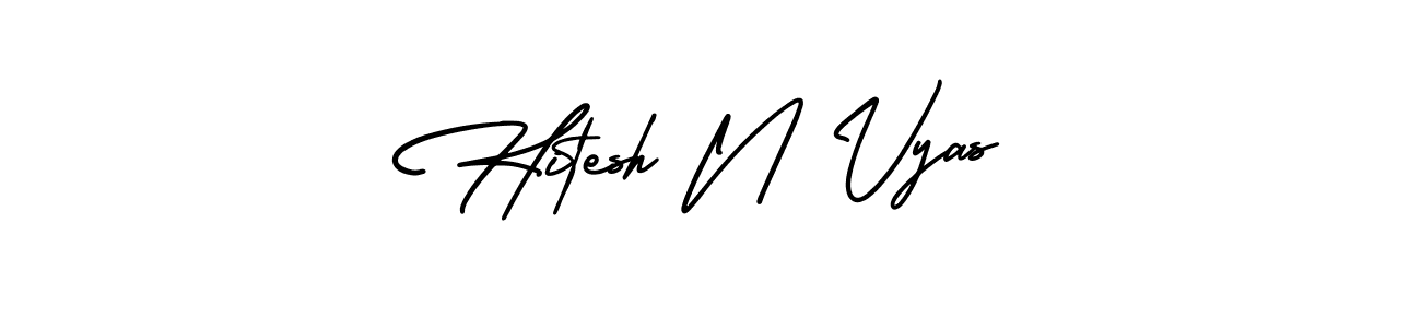 Best and Professional Signature Style for Hitesh N Vyas. AmerikaSignatureDemo-Regular Best Signature Style Collection. Hitesh N Vyas signature style 3 images and pictures png