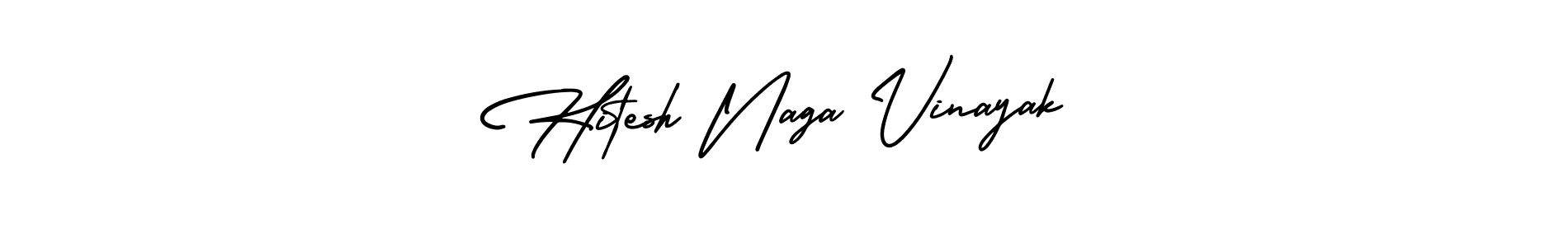 Design your own signature with our free online signature maker. With this signature software, you can create a handwritten (AmerikaSignatureDemo-Regular) signature for name Hitesh Naga Vinayak. Hitesh Naga Vinayak signature style 3 images and pictures png