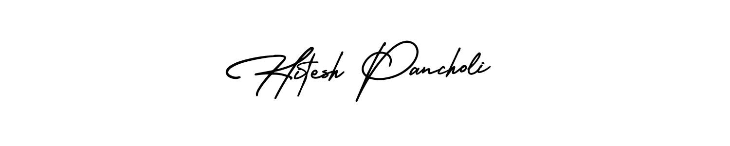 Make a beautiful signature design for name Hitesh Pancholi. Use this online signature maker to create a handwritten signature for free. Hitesh Pancholi signature style 3 images and pictures png