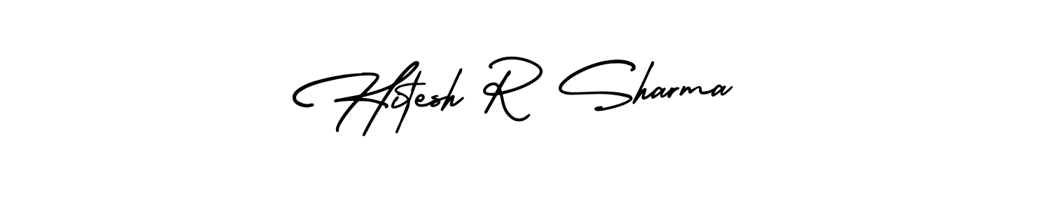 You can use this online signature creator to create a handwritten signature for the name Hitesh R Sharma. This is the best online autograph maker. Hitesh R Sharma signature style 3 images and pictures png