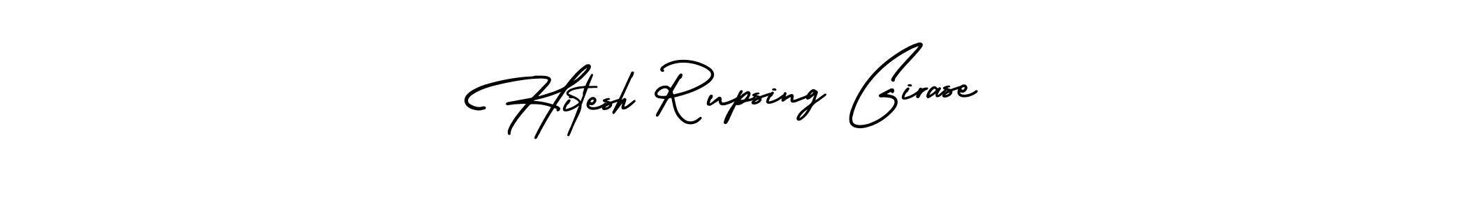 How to make Hitesh Rupsing Girase signature? AmerikaSignatureDemo-Regular is a professional autograph style. Create handwritten signature for Hitesh Rupsing Girase name. Hitesh Rupsing Girase signature style 3 images and pictures png