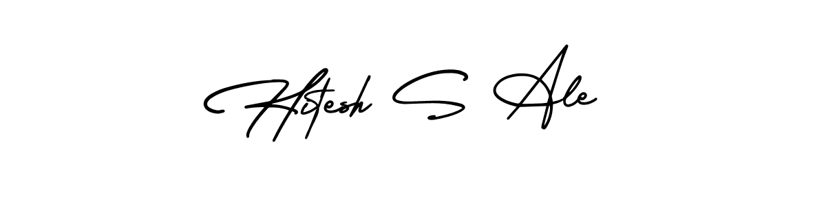 Hitesh S Ale stylish signature style. Best Handwritten Sign (AmerikaSignatureDemo-Regular) for my name. Handwritten Signature Collection Ideas for my name Hitesh S Ale. Hitesh S Ale signature style 3 images and pictures png