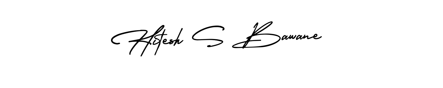 Use a signature maker to create a handwritten signature online. With this signature software, you can design (AmerikaSignatureDemo-Regular) your own signature for name Hitesh S Bawane. Hitesh S Bawane signature style 3 images and pictures png