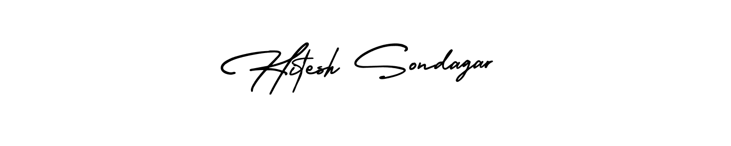 if you are searching for the best signature style for your name Hitesh Sondagar. so please give up your signature search. here we have designed multiple signature styles  using AmerikaSignatureDemo-Regular. Hitesh Sondagar signature style 3 images and pictures png