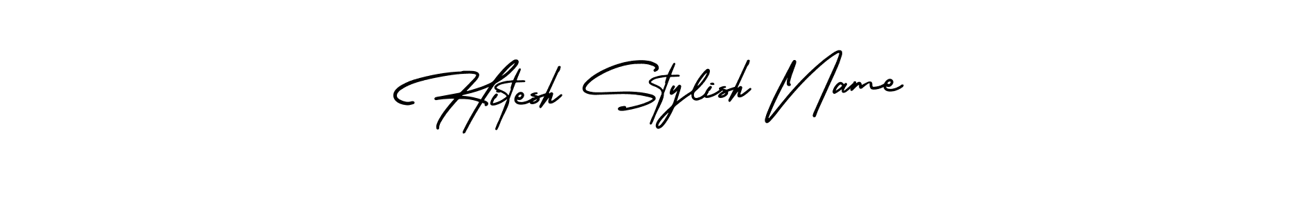 Create a beautiful signature design for name Hitesh Stylish Name. With this signature (AmerikaSignatureDemo-Regular) fonts, you can make a handwritten signature for free. Hitesh Stylish Name signature style 3 images and pictures png