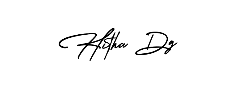 Create a beautiful signature design for name Hitha Dg. With this signature (AmerikaSignatureDemo-Regular) fonts, you can make a handwritten signature for free. Hitha Dg signature style 3 images and pictures png
