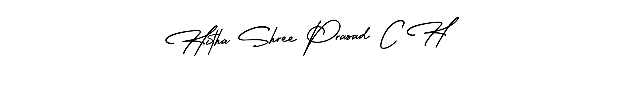 Make a beautiful signature design for name Hitha Shree Prasad C H. With this signature (AmerikaSignatureDemo-Regular) style, you can create a handwritten signature for free. Hitha Shree Prasad C H signature style 3 images and pictures png