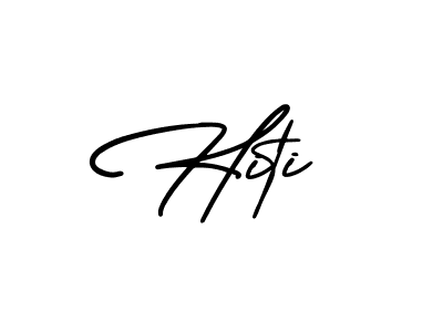 How to make Hiti name signature. Use AmerikaSignatureDemo-Regular style for creating short signs online. This is the latest handwritten sign. Hiti signature style 3 images and pictures png