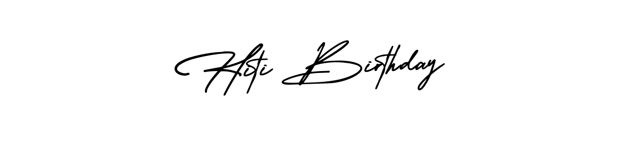 Create a beautiful signature design for name Hiti Birthday. With this signature (AmerikaSignatureDemo-Regular) fonts, you can make a handwritten signature for free. Hiti Birthday signature style 3 images and pictures png