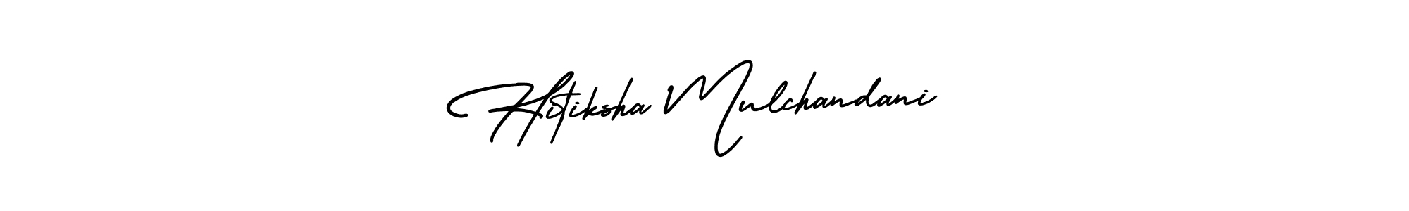 Create a beautiful signature design for name Hitiksha Mulchandani. With this signature (AmerikaSignatureDemo-Regular) fonts, you can make a handwritten signature for free. Hitiksha Mulchandani signature style 3 images and pictures png