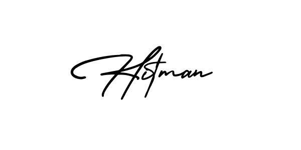 How to make Hitman name signature. Use AmerikaSignatureDemo-Regular style for creating short signs online. This is the latest handwritten sign. Hitman signature style 3 images and pictures png