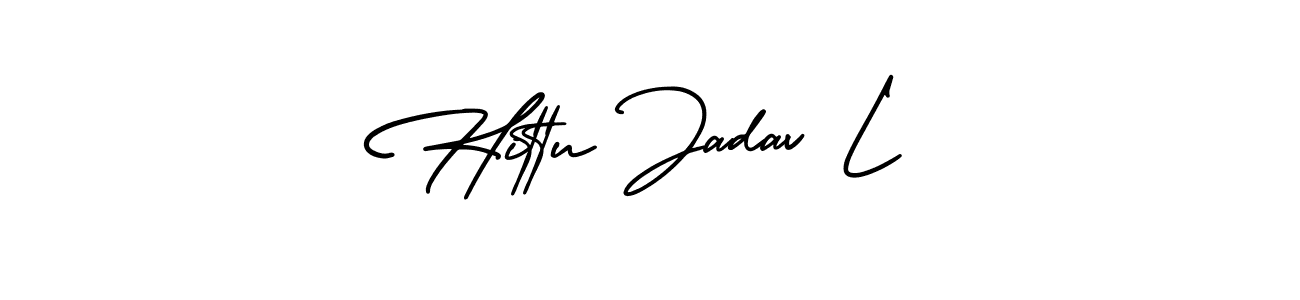 It looks lik you need a new signature style for name Hittu Jadav L. Design unique handwritten (AmerikaSignatureDemo-Regular) signature with our free signature maker in just a few clicks. Hittu Jadav L signature style 3 images and pictures png