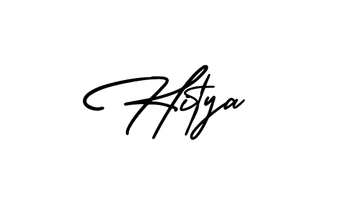 Design your own signature with our free online signature maker. With this signature software, you can create a handwritten (AmerikaSignatureDemo-Regular) signature for name Hitya. Hitya signature style 3 images and pictures png