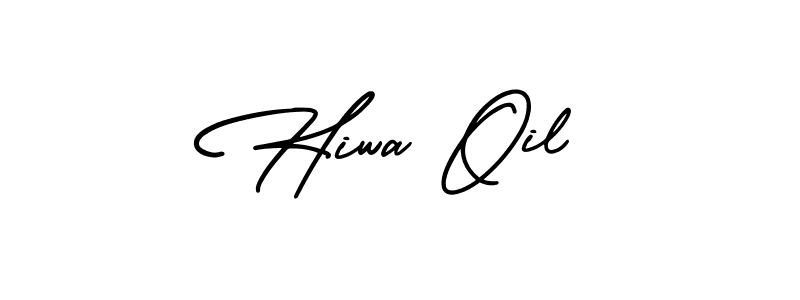 How to make Hiwa Oil name signature. Use AmerikaSignatureDemo-Regular style for creating short signs online. This is the latest handwritten sign. Hiwa Oil signature style 3 images and pictures png