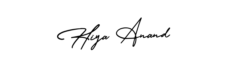 Create a beautiful signature design for name Hiya Anand. With this signature (AmerikaSignatureDemo-Regular) fonts, you can make a handwritten signature for free. Hiya Anand signature style 3 images and pictures png