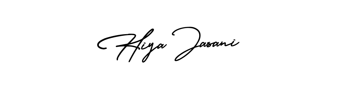 Use a signature maker to create a handwritten signature online. With this signature software, you can design (AmerikaSignatureDemo-Regular) your own signature for name Hiya Jasani. Hiya Jasani signature style 3 images and pictures png