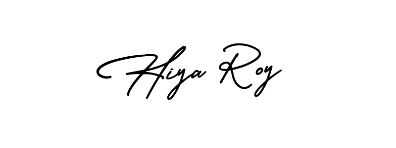 How to make Hiya Roy signature? AmerikaSignatureDemo-Regular is a professional autograph style. Create handwritten signature for Hiya Roy name. Hiya Roy signature style 3 images and pictures png