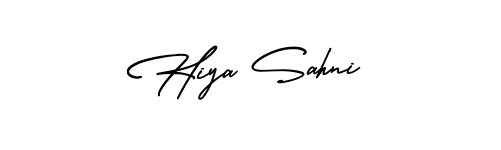 AmerikaSignatureDemo-Regular is a professional signature style that is perfect for those who want to add a touch of class to their signature. It is also a great choice for those who want to make their signature more unique. Get Hiya Sahni name to fancy signature for free. Hiya Sahni signature style 3 images and pictures png