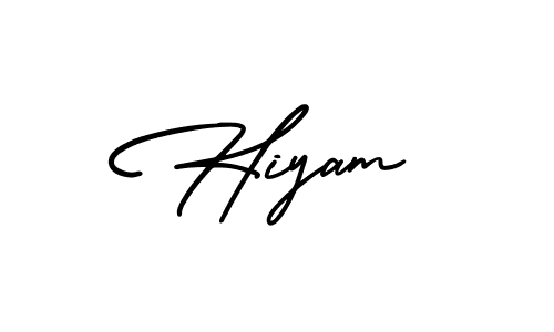 Hiyam stylish signature style. Best Handwritten Sign (AmerikaSignatureDemo-Regular) for my name. Handwritten Signature Collection Ideas for my name Hiyam. Hiyam signature style 3 images and pictures png