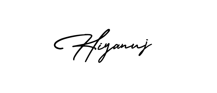 How to make Hiyanuj signature? AmerikaSignatureDemo-Regular is a professional autograph style. Create handwritten signature for Hiyanuj name. Hiyanuj signature style 3 images and pictures png