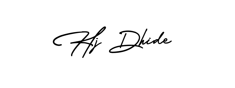 How to Draw Hj Dhide signature style? AmerikaSignatureDemo-Regular is a latest design signature styles for name Hj Dhide. Hj Dhide signature style 3 images and pictures png