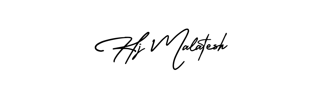 Design your own signature with our free online signature maker. With this signature software, you can create a handwritten (AmerikaSignatureDemo-Regular) signature for name Hj Malatesh. Hj Malatesh signature style 3 images and pictures png